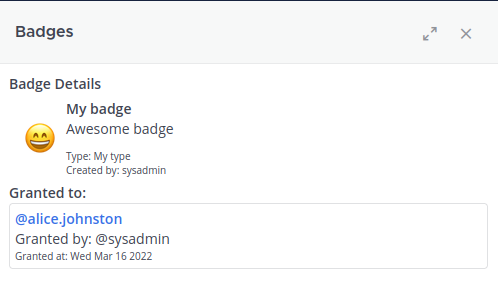 Badge Details