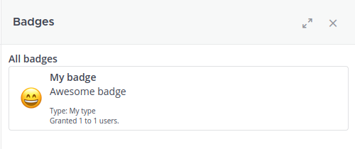 Badge List RHS