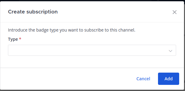 Subscription Dialog