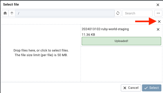 Restore Backup Uploaded