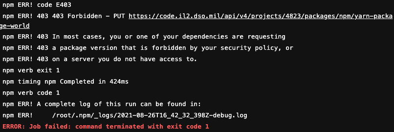 403 Error
